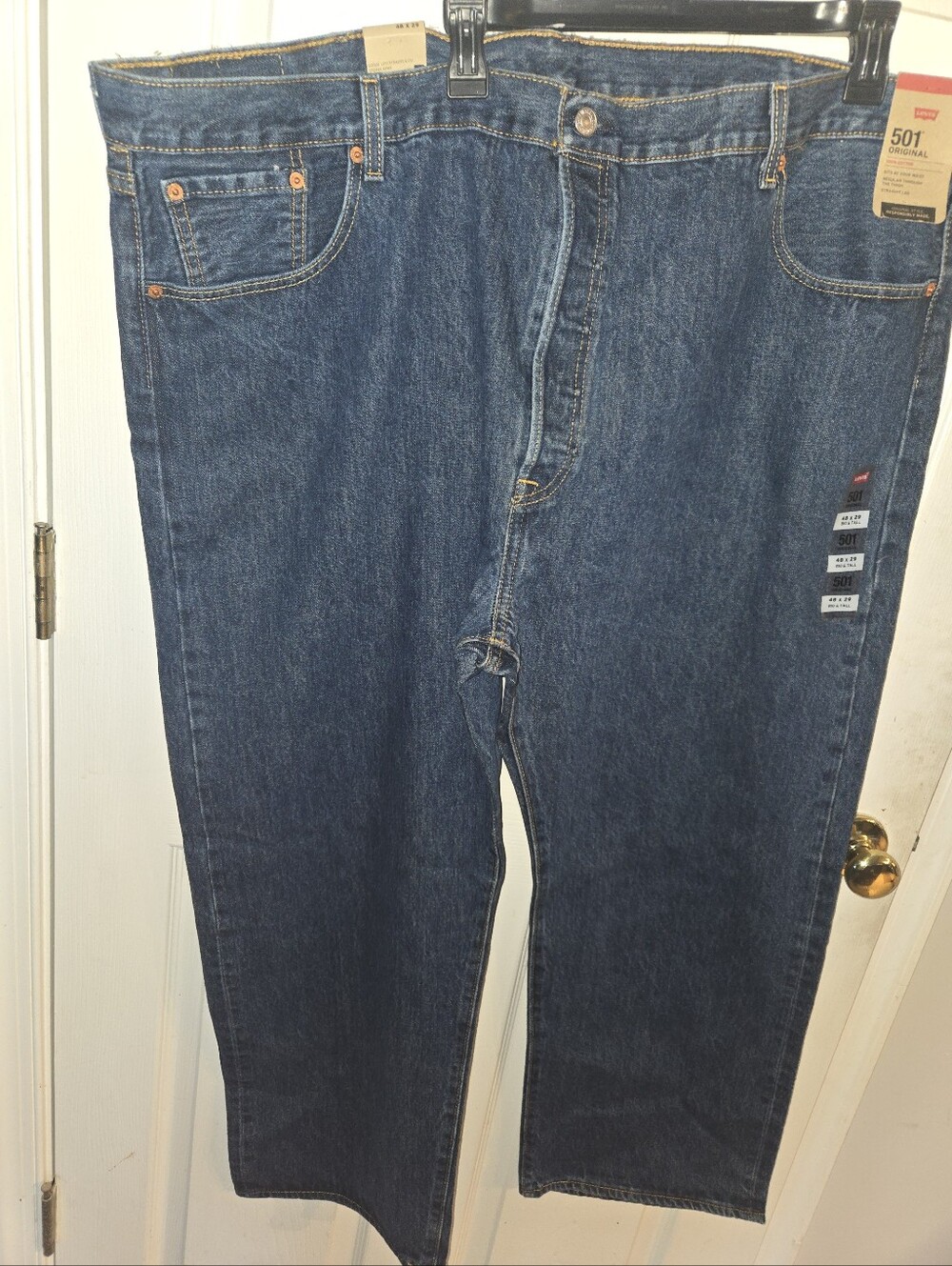 Levi's 501 Original Fit Men's 48 X 29Jeans - Dark Blue